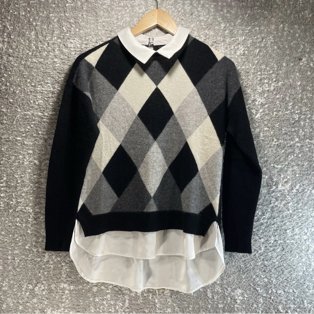 Charter‎ Club Luxury 100% Cashmere 2 in 1 Sweater Top Small Preppy Academia